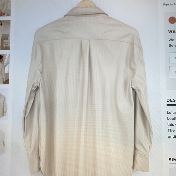 Lulus Popular Opinion Beige Leather Shacket - Picture 5 of 9